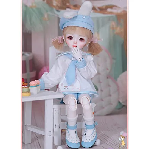 1/6 BJD Doll Fullset 26cm 10.23in Cute Girl SD Dolls Handmade Ball Jointed Doll Resin DIY Gift with Clothes   Wig   Shoes   Makeup