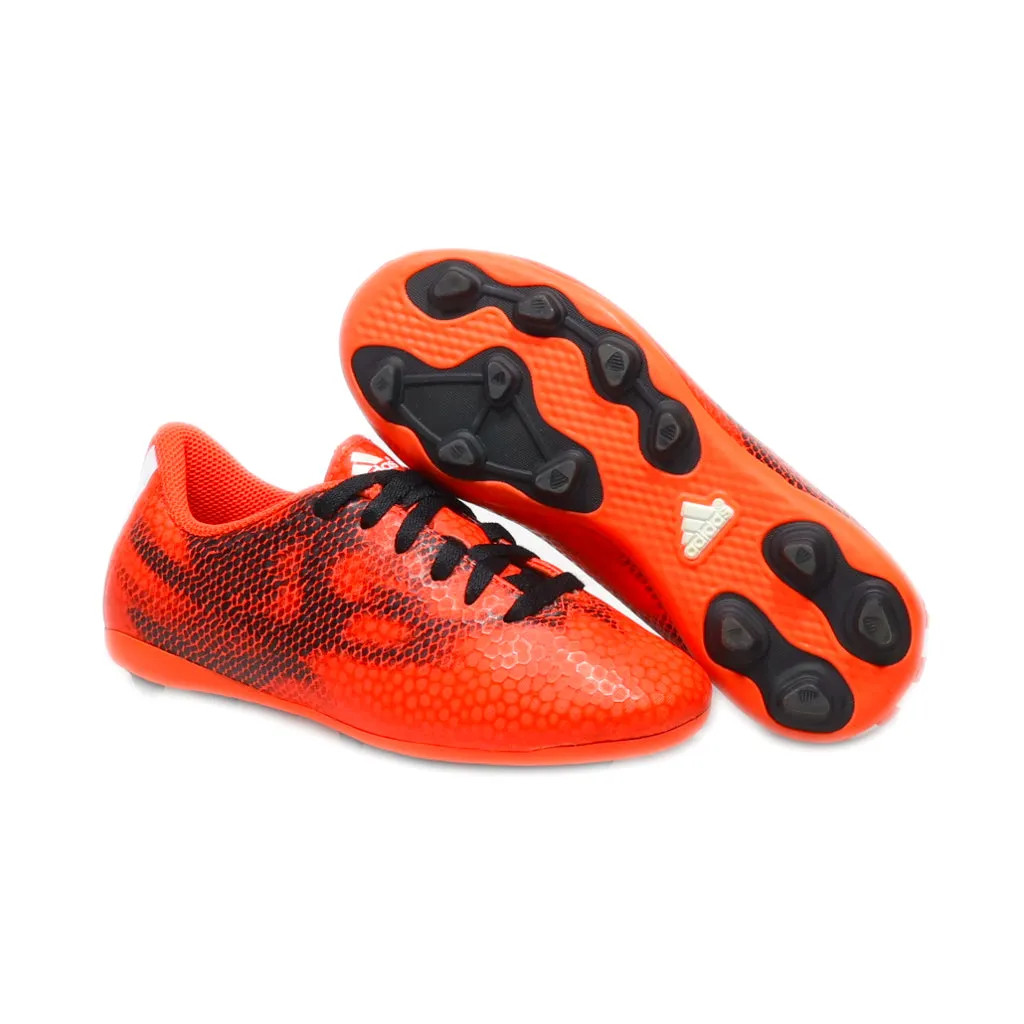 Adidas F5 Fxg Cleats Sport Shoes Leather Orange Colour For Kids