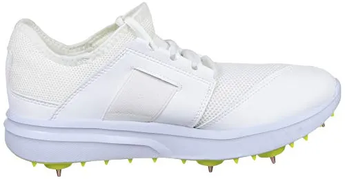 Adidas Kid's Howzat Spike Junior 20 Cricket Shoe- FTWWHT/WILTEA/ACIYEL, 3 UK