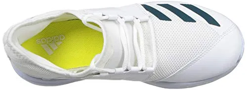 Adidas Kid's Howzat Spike Junior 20 Cricket Shoe- FTWWHT/WILTEA/ACIYEL, 3 UK
