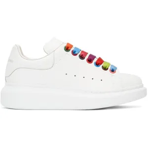 Alexander McQueen SSENSE Exclusive White Rainbow Oversized Sneakers