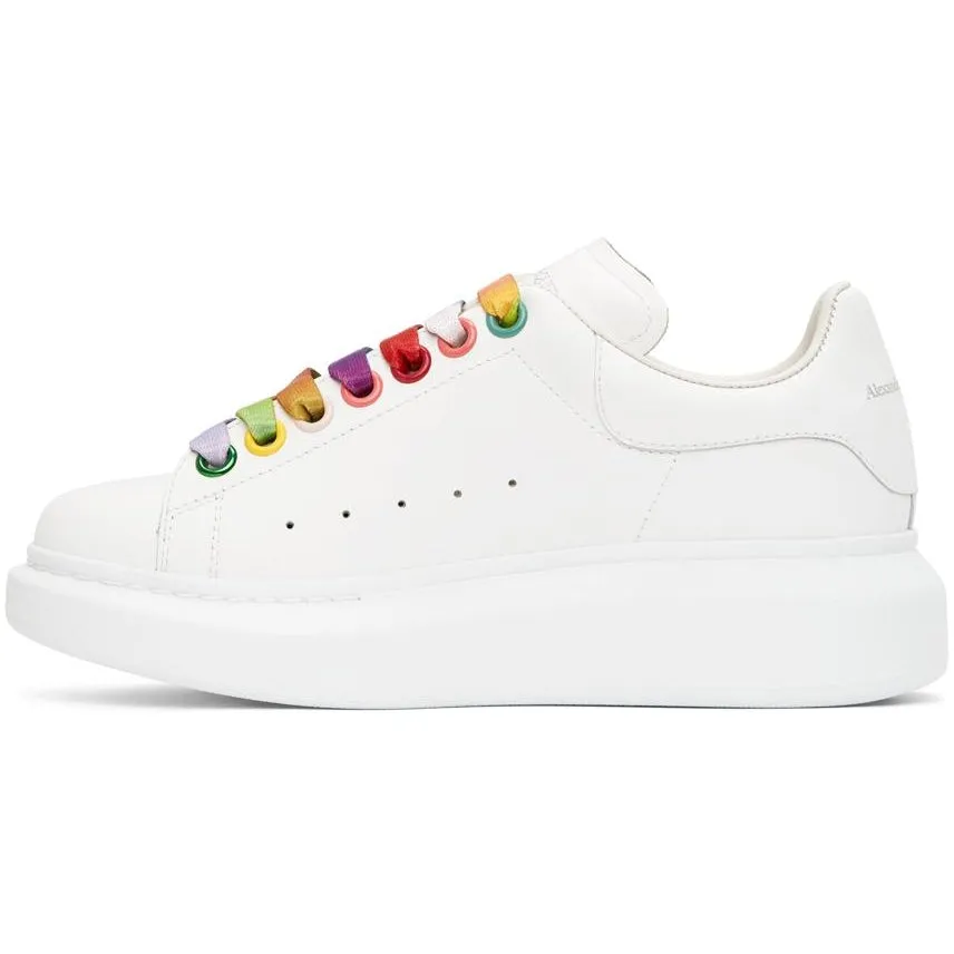 Alexander McQueen SSENSE Exclusive White Rainbow Oversized Sneakers