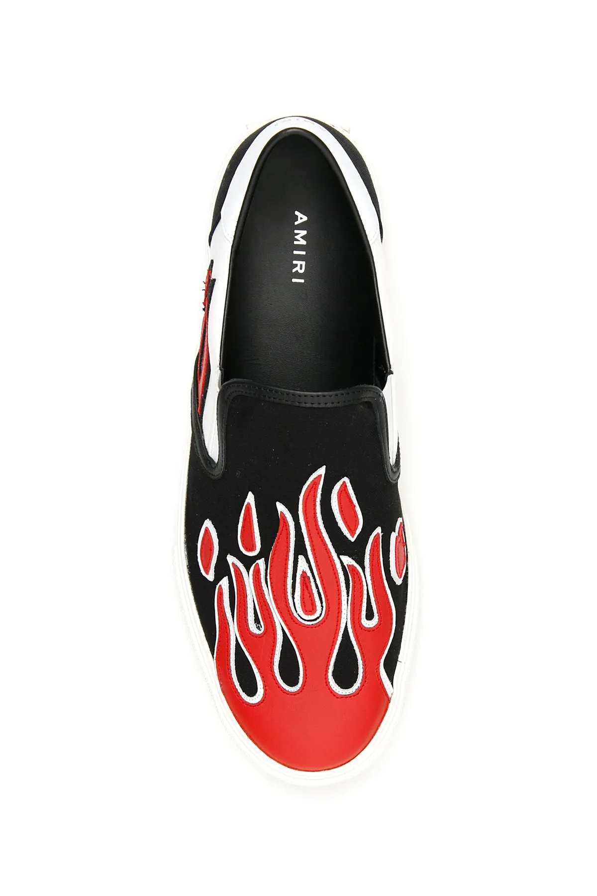 Amiri Flame Patch Slip On Sneakers