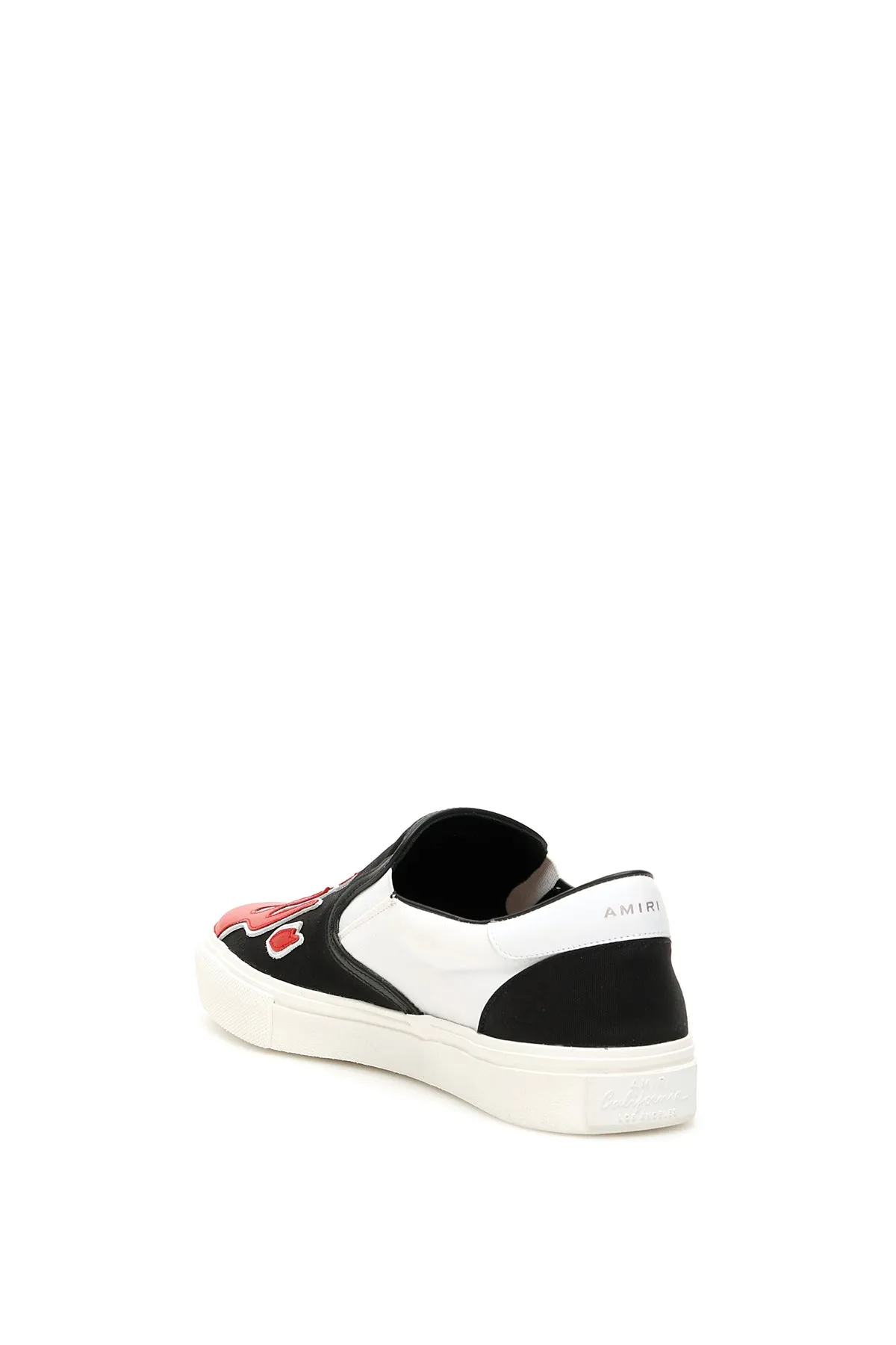 Amiri Flame Patch Slip On Sneakers