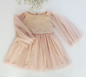 Angel Wing Dress - Soft Peach (headband   shoes sold separately)