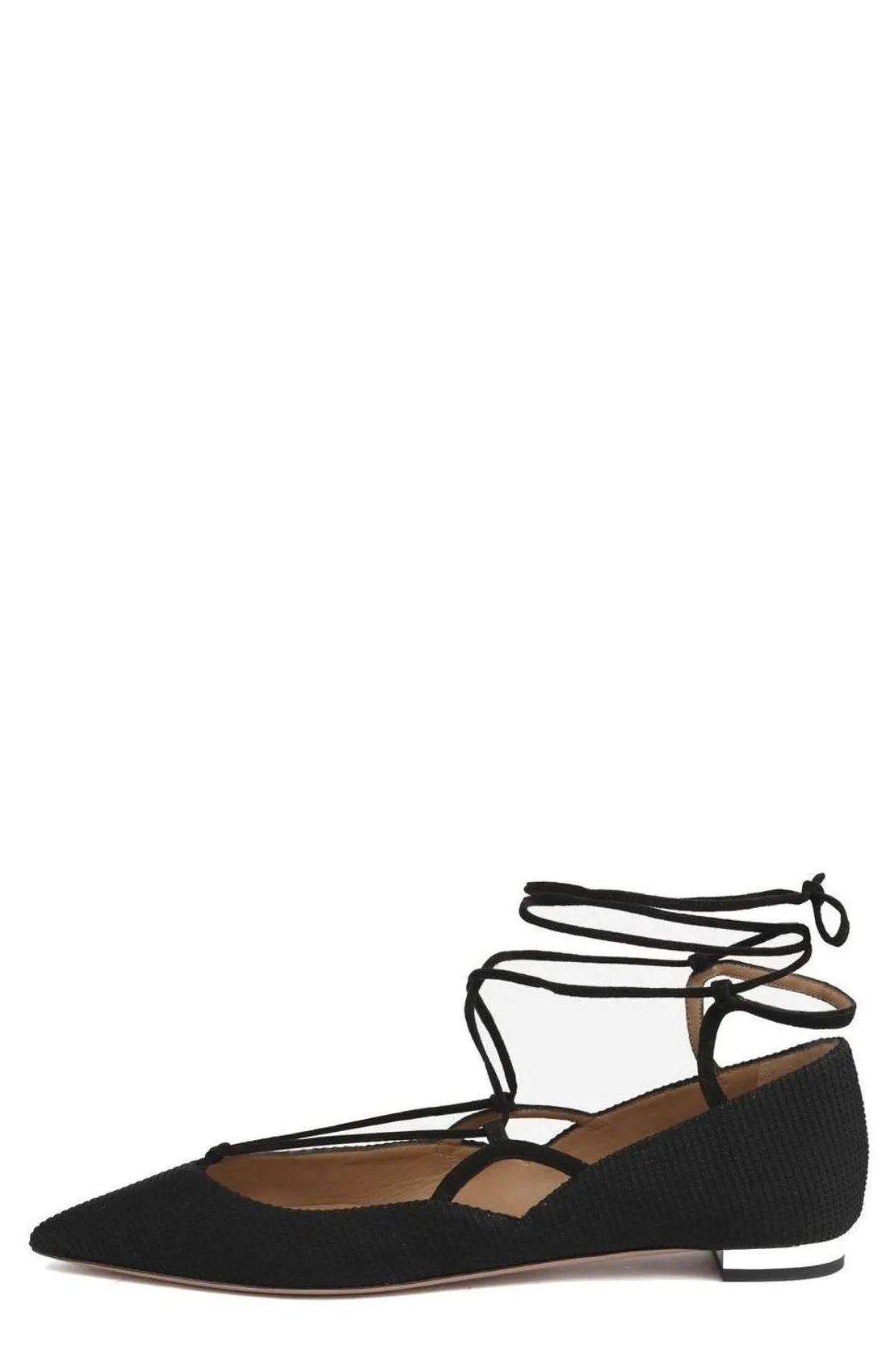 Aquazzura Lace-Up Ballerina Flats