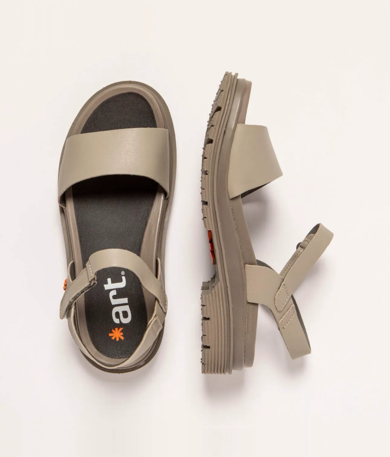 Art 1548 Birmingham Nappa Sesame Light Grey Sandal Made In Spain