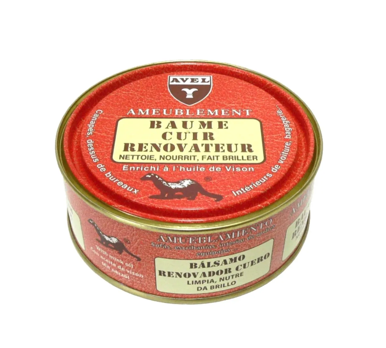 Avel Ameublement Baume Cuir Ronovateur Mink Oil Neutral 375ml Made In France