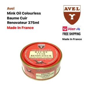 Avel Ameublement Baume Cuir Ronovateur Mink Oil Neutral 375ml Made In France