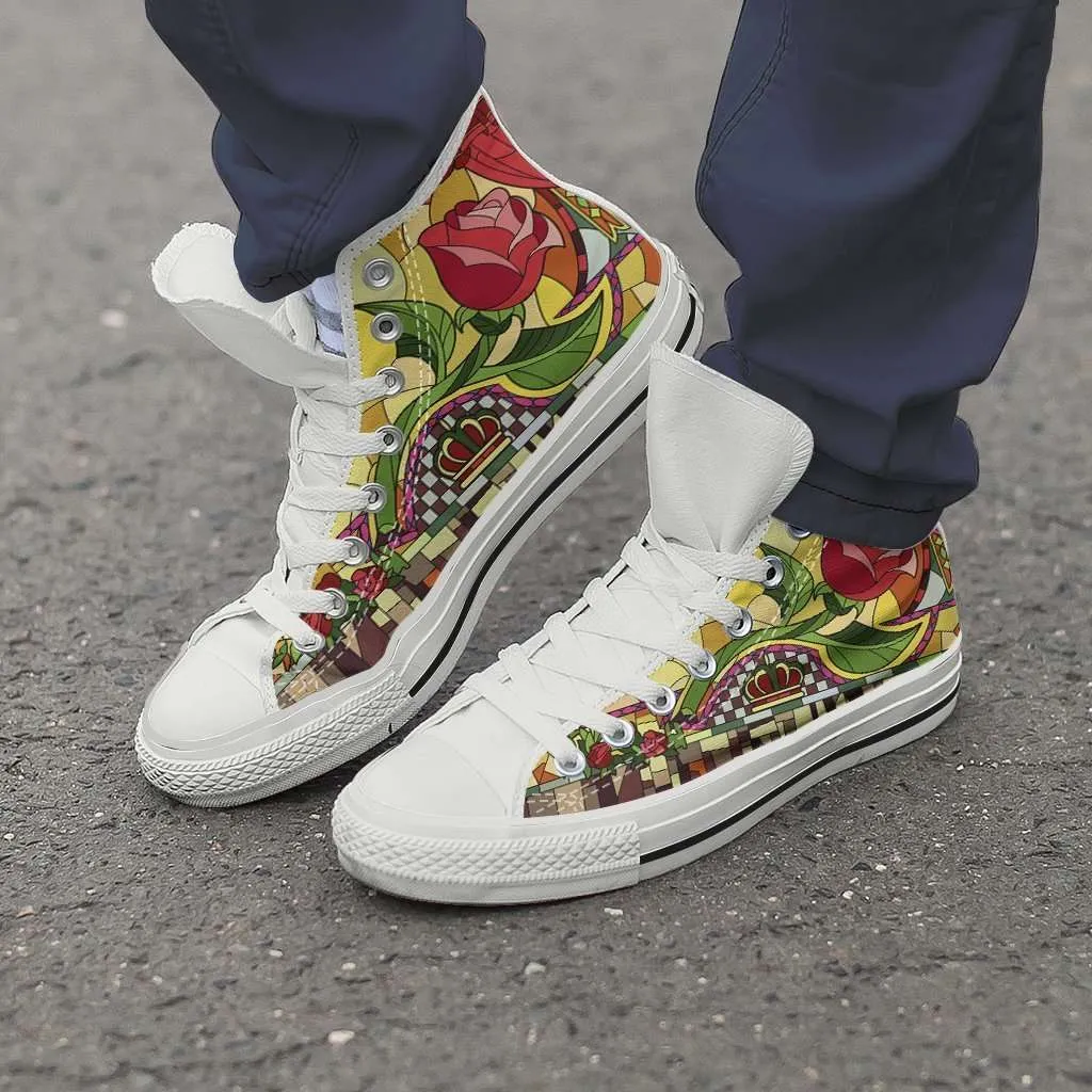 Beauty and the Beast Canvas High Top Shoes V2