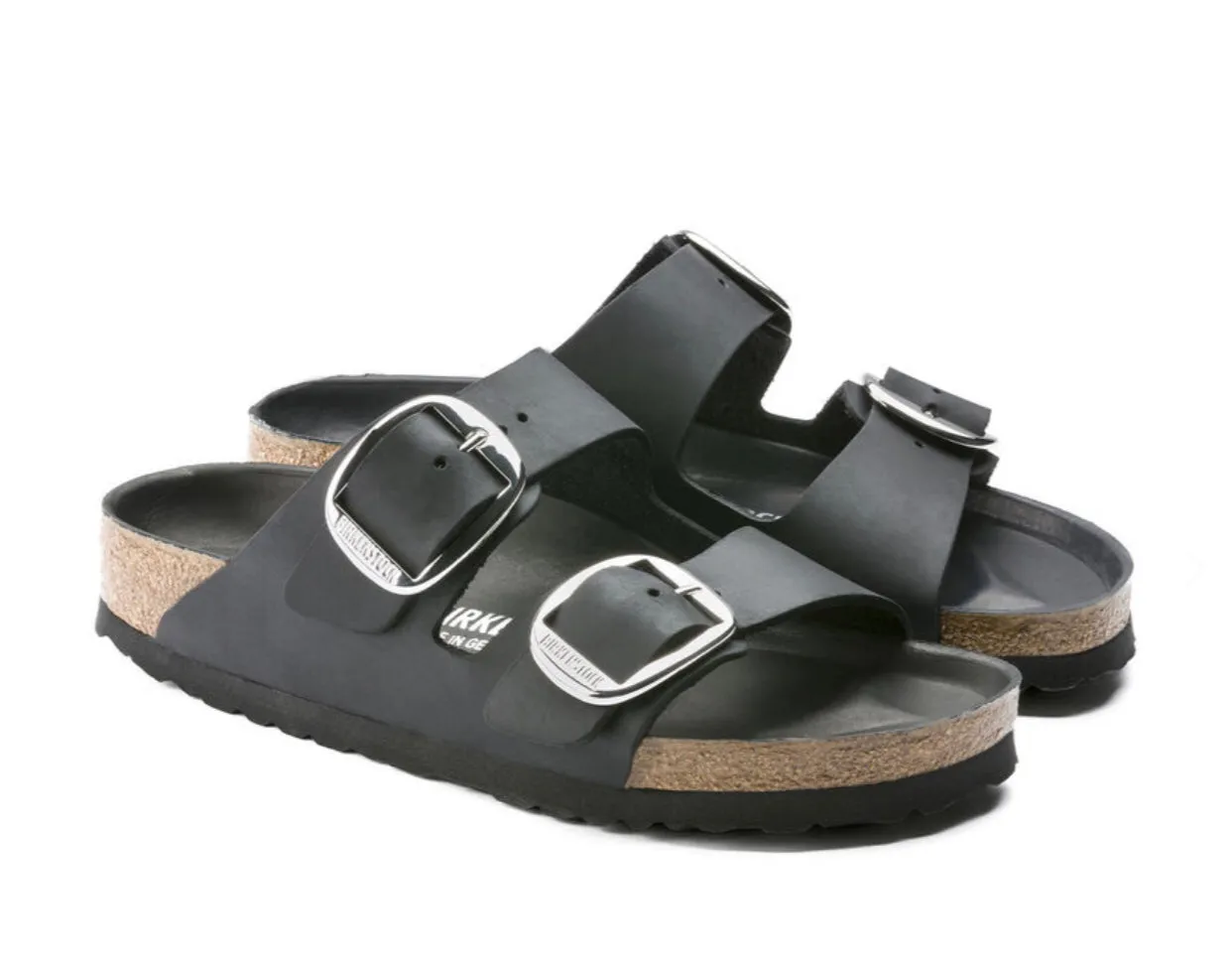 Birkenstock Arizona Big Buckle Black Oiled Leather Made In Germany