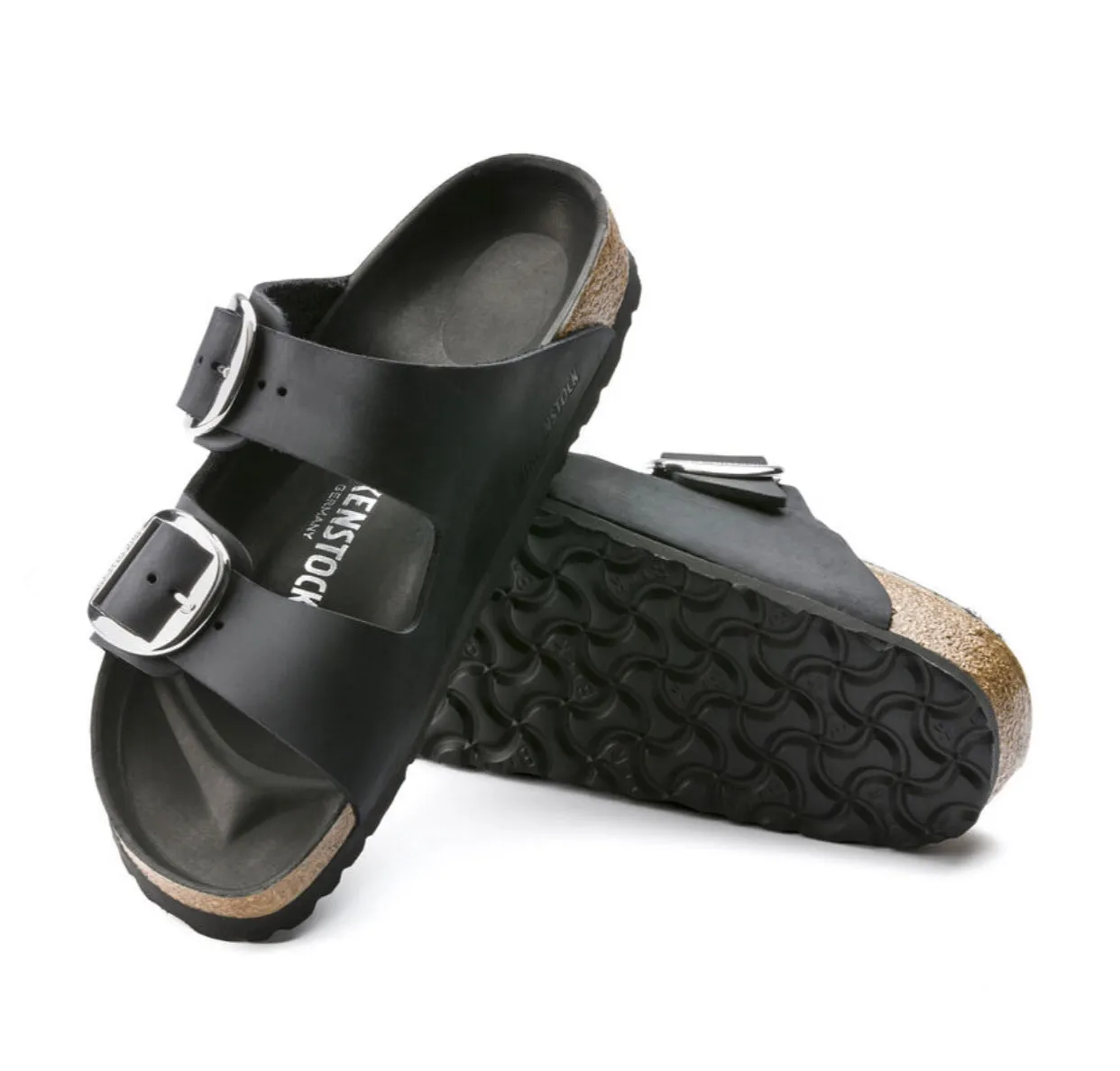 Birkenstock Arizona Big Buckle Black Oiled Leather Made In Germany