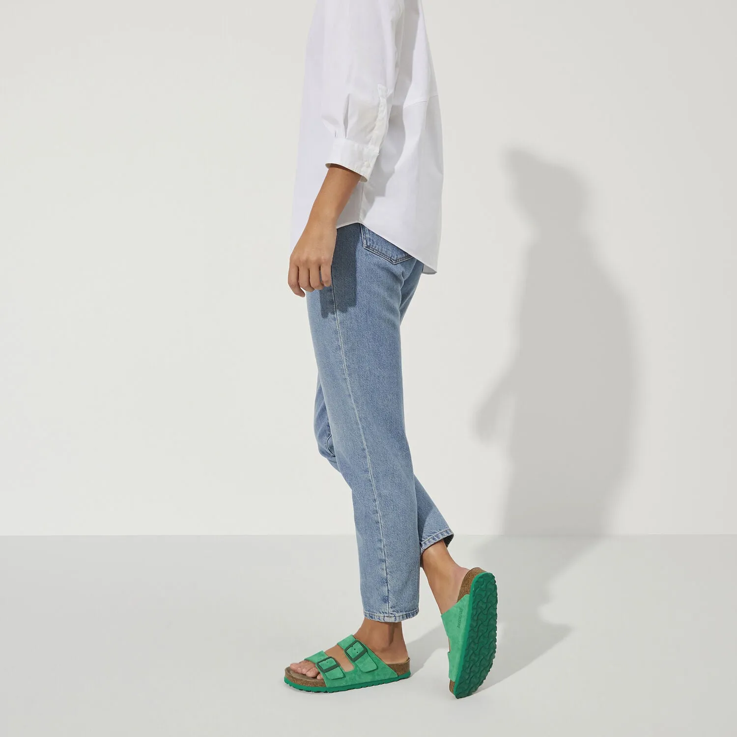 Birkenstock Arizona Bold Green Suede Soft Footbed Made In Germany