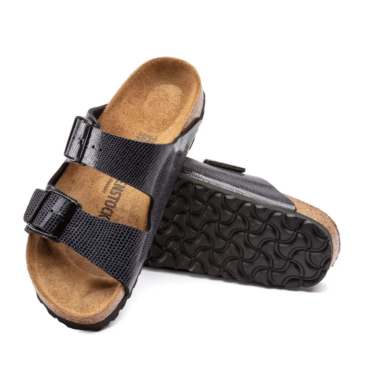 Birkenstock Arizona Magical Metallic Midnight Blue Birko-Flor Made In Germany