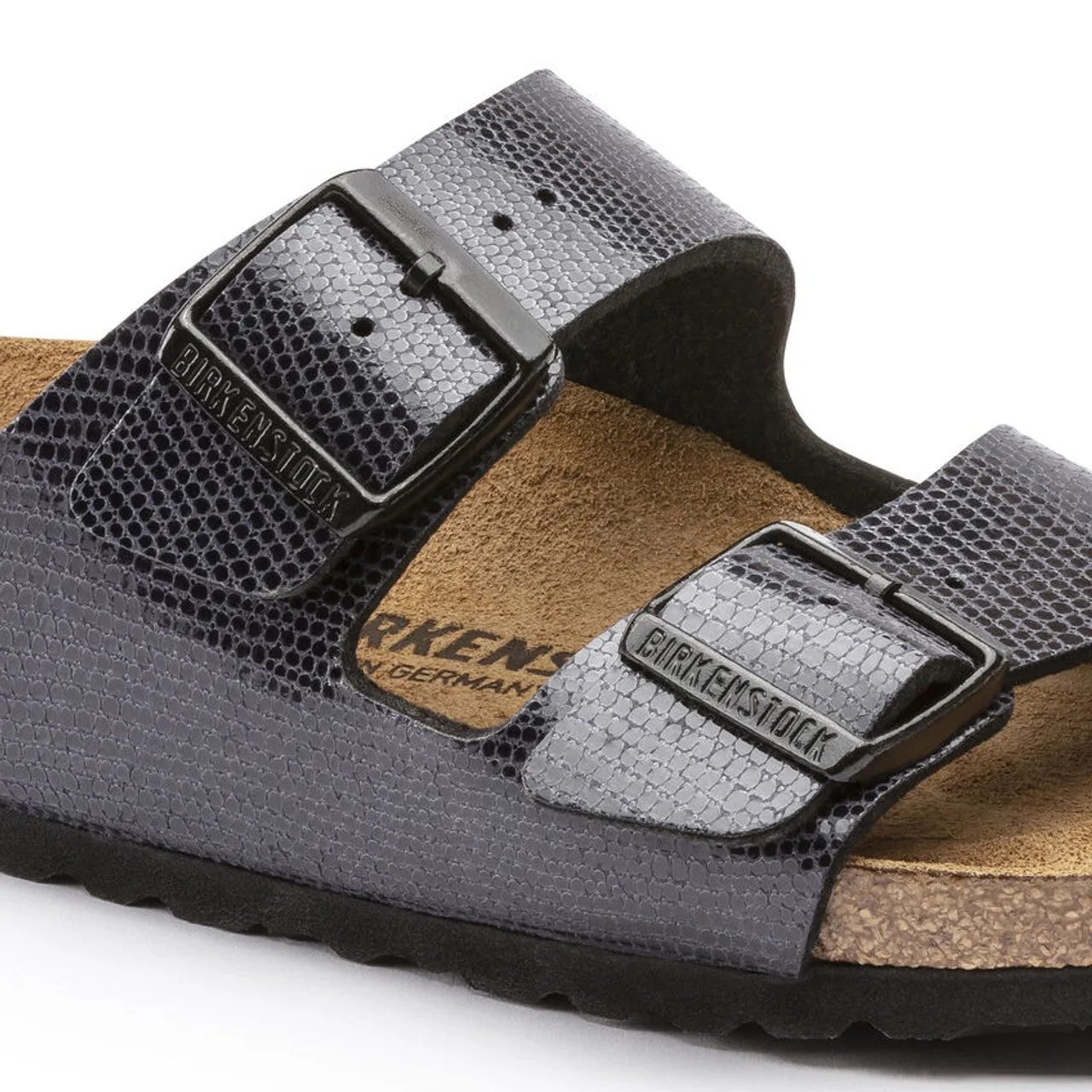 Birkenstock Arizona Magical Metallic Midnight Blue Birko-Flor Made In Germany