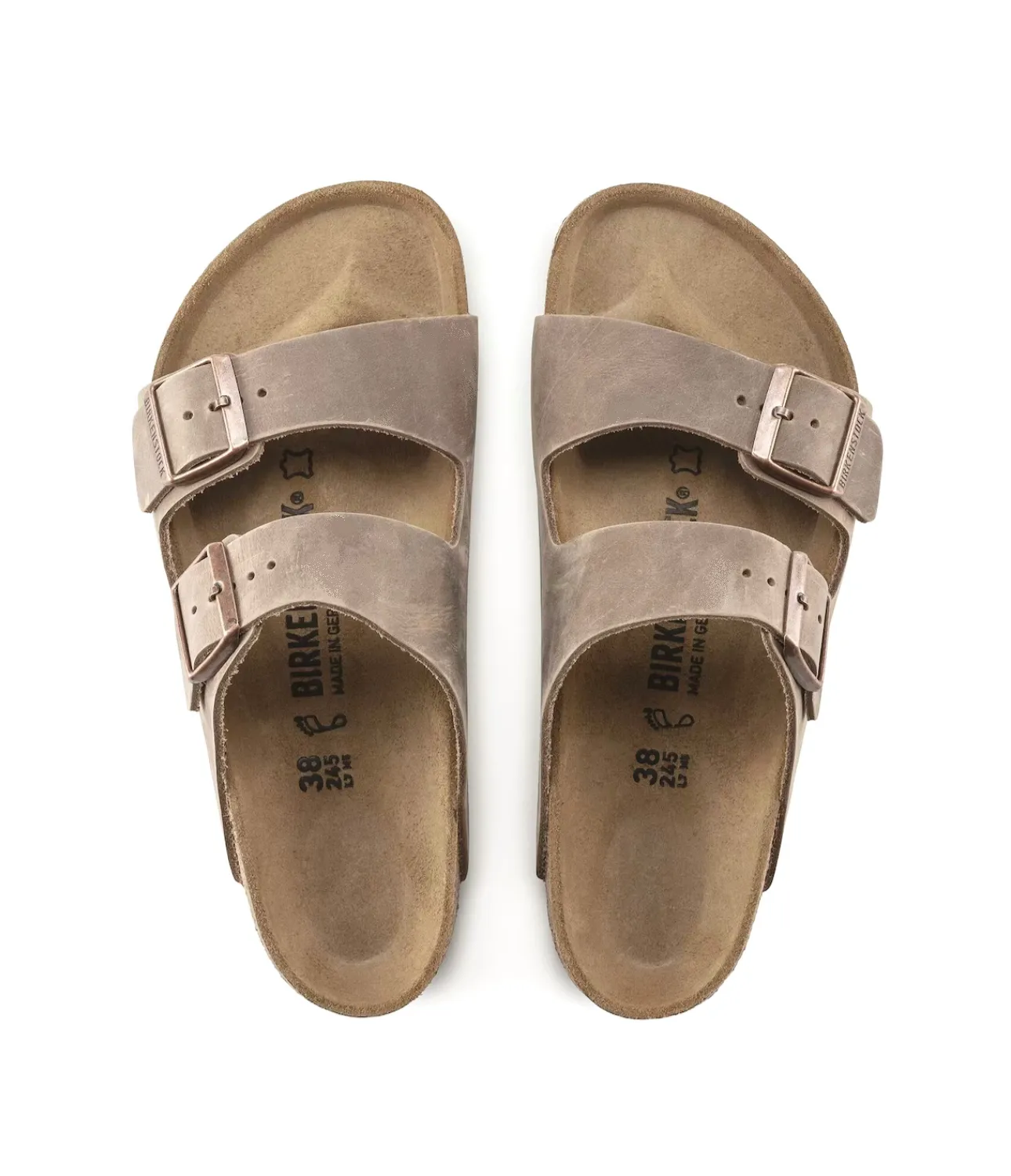 Birkenstock Arizona Tabacco Brown Oiled Leather Made In Germany