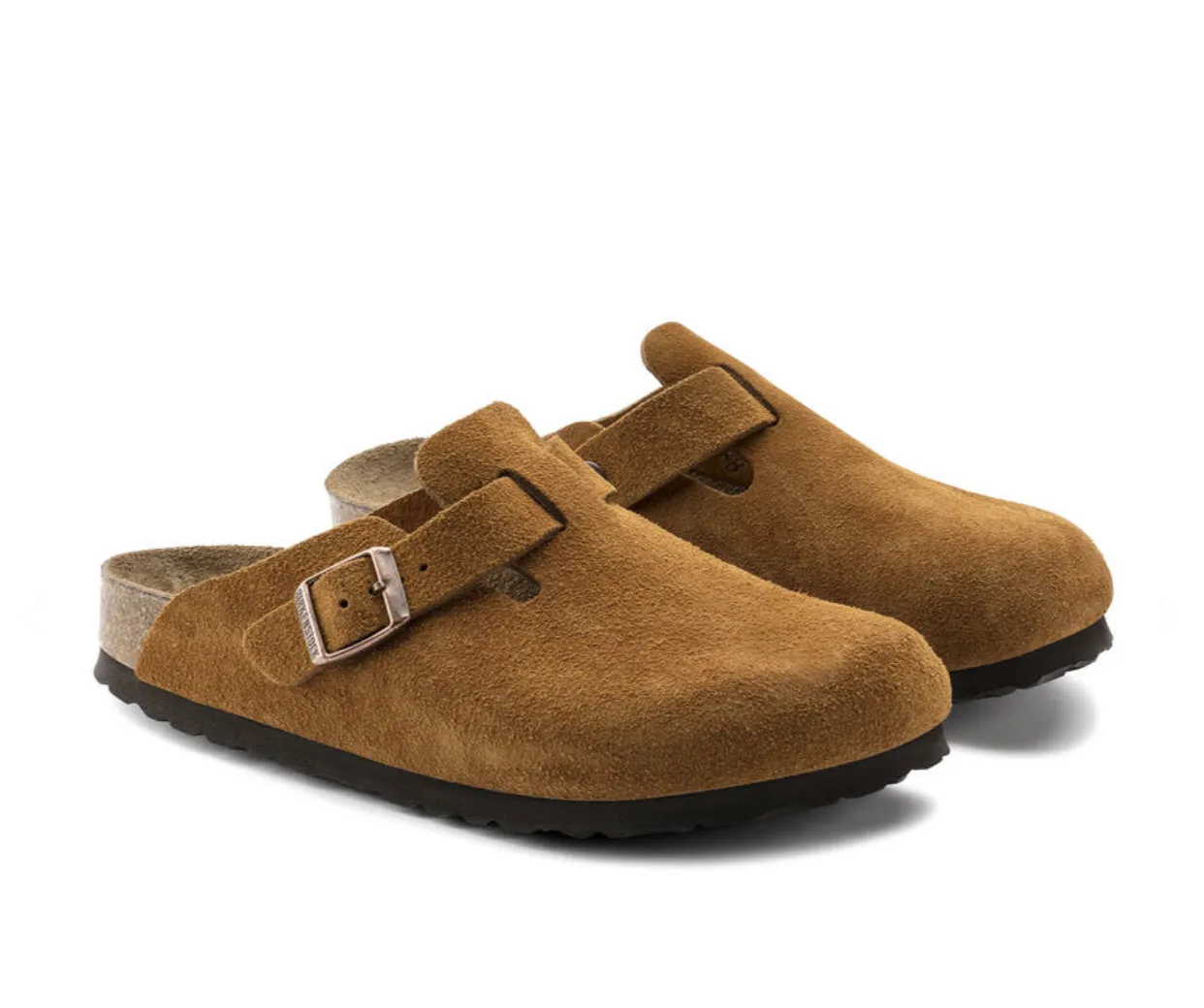 Birkenstock Boston Mink Suede Soft Footbed Made In Germany