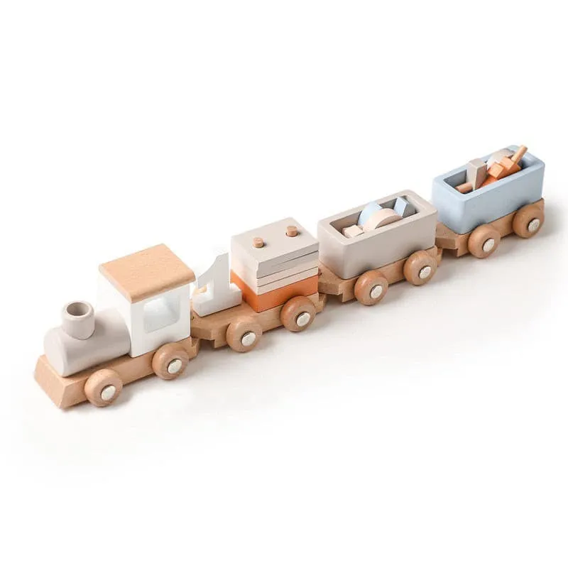 Birthday Wooden Toy Train. Perfect Gift for Toddler