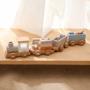 Birthday Wooden Toy Train. Perfect Gift for Toddler