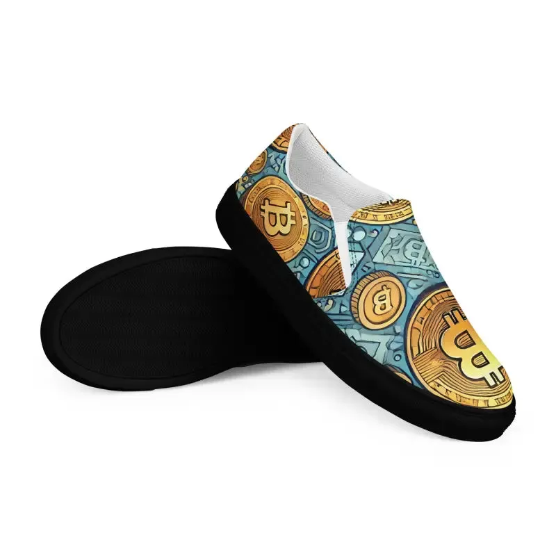 Bitcoin Slip on Canvas Shoes