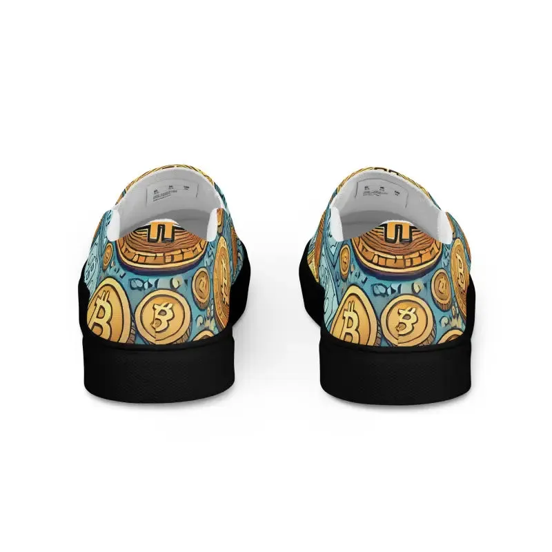 Bitcoin Slip on Canvas Shoes