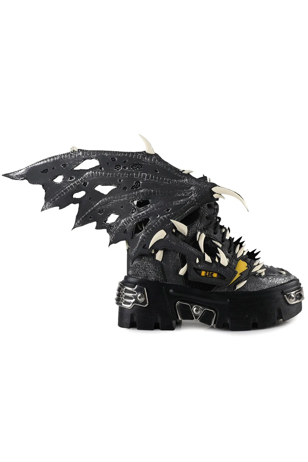 Black Guava Batwing Platform Sneakers