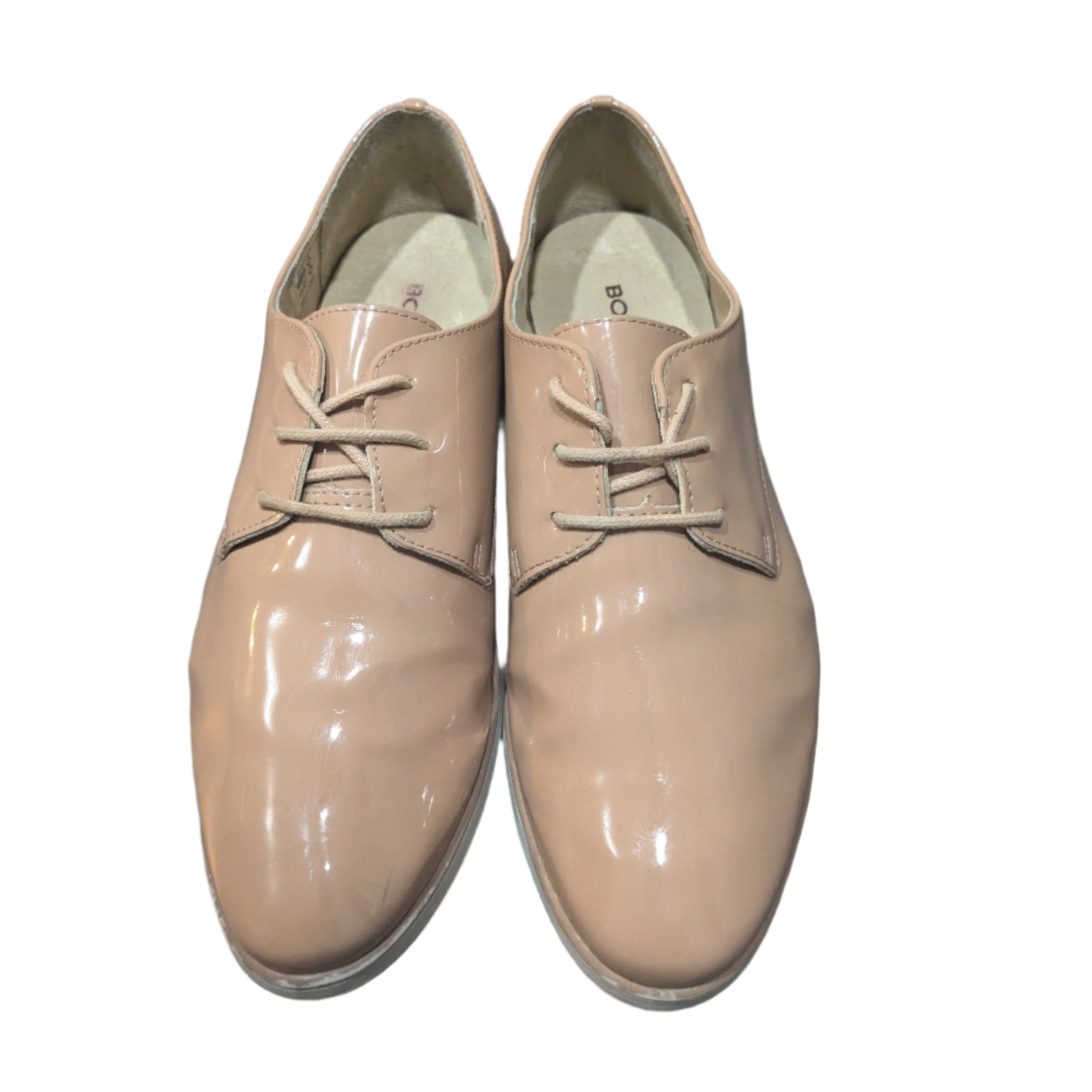 Botter Made in Brazil Round Toe Block Heel Lace-Up Formal Shoes - Pink (Size US 8 / EU 39 / UK 6)