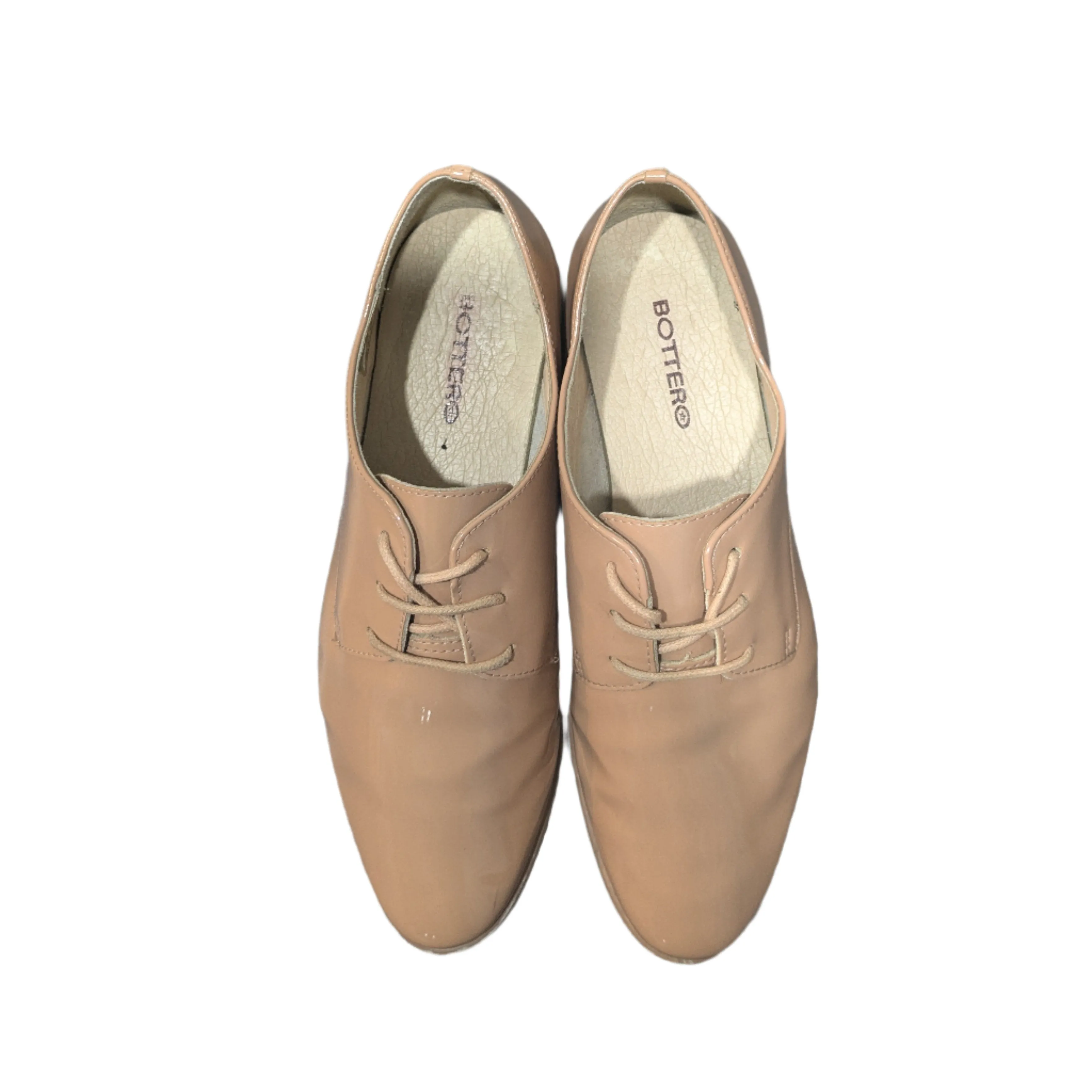 Botter Made in Brazil Round Toe Block Heel Lace-Up Formal Shoes - Pink (Size US 8 / EU 39 / UK 6)