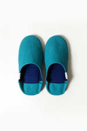Canvas Room Shoes, Turquoise