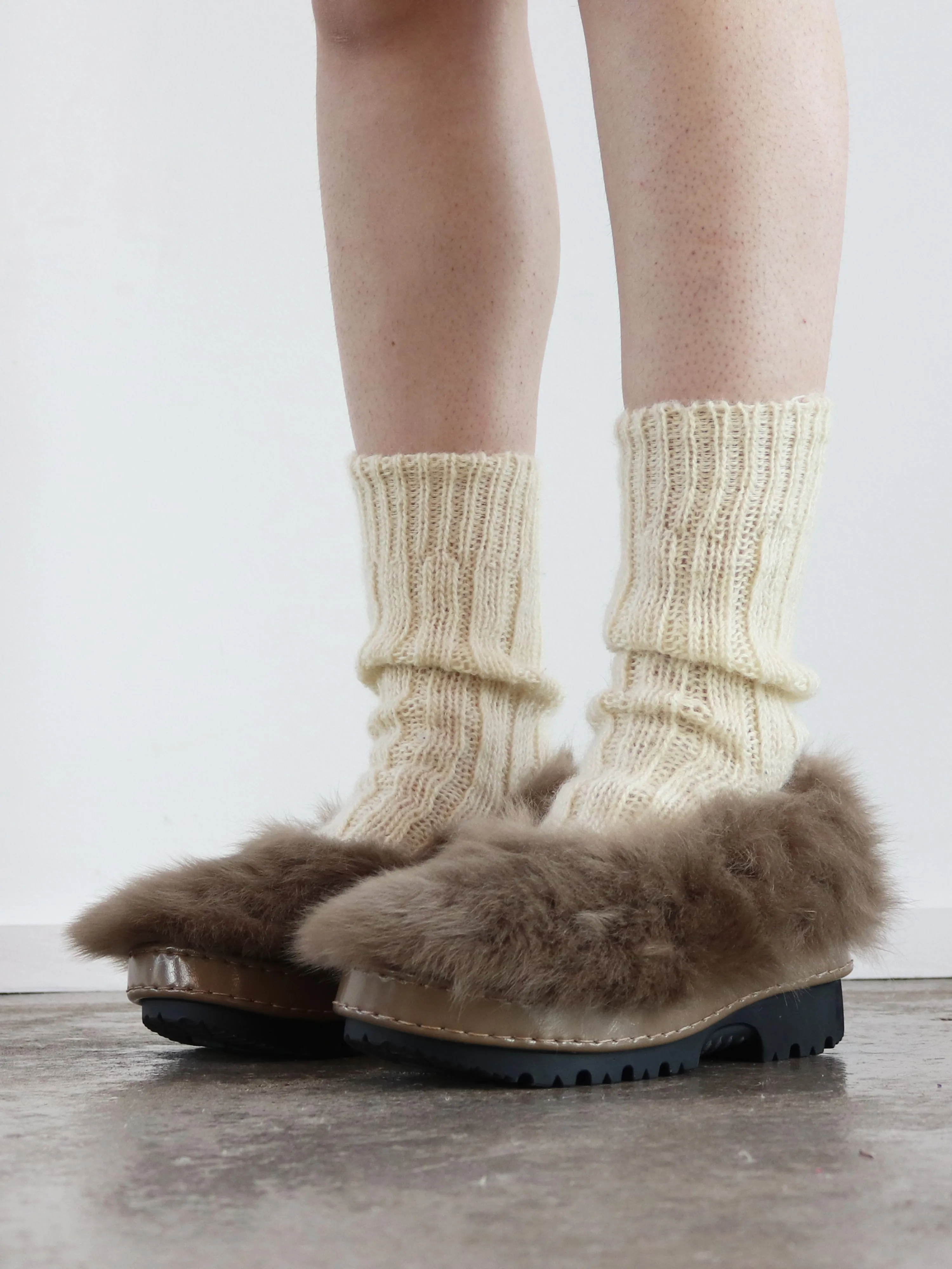 Caramel Fur Shoes