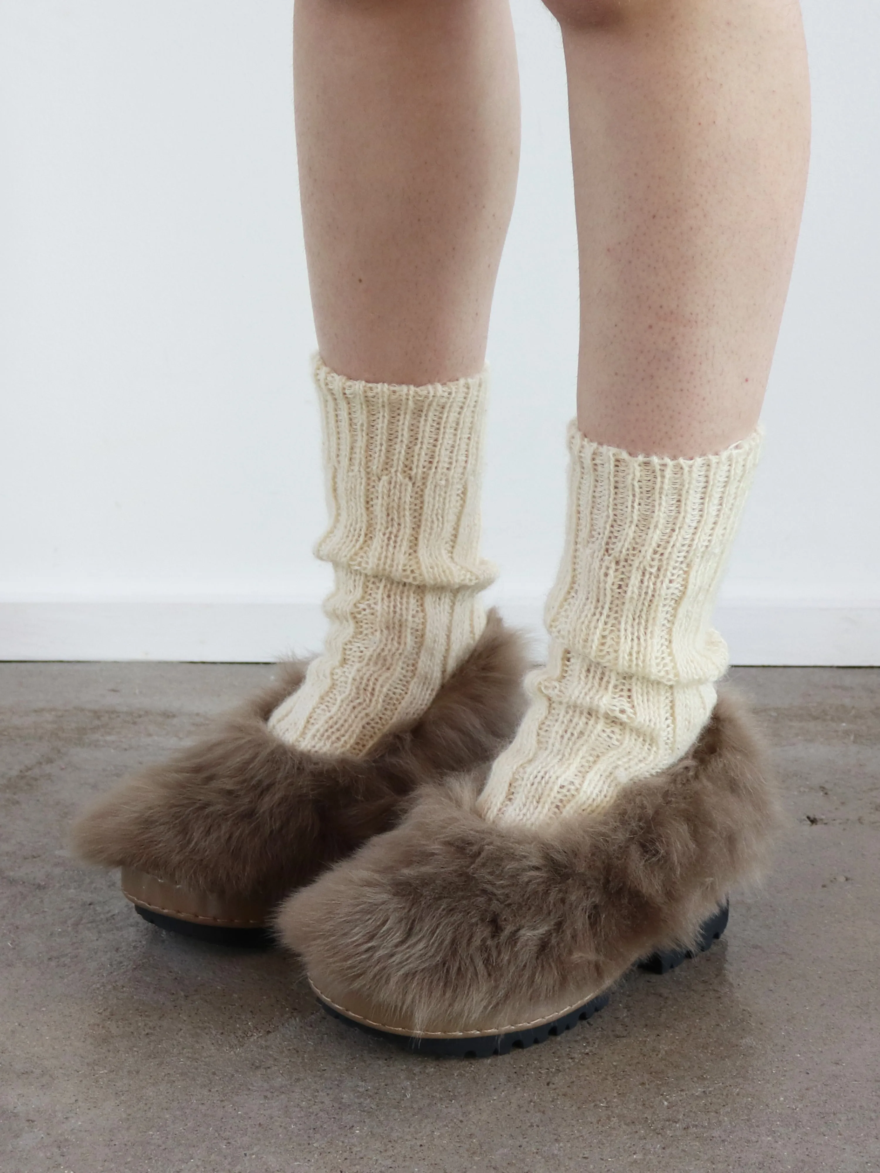 Caramel Fur Shoes