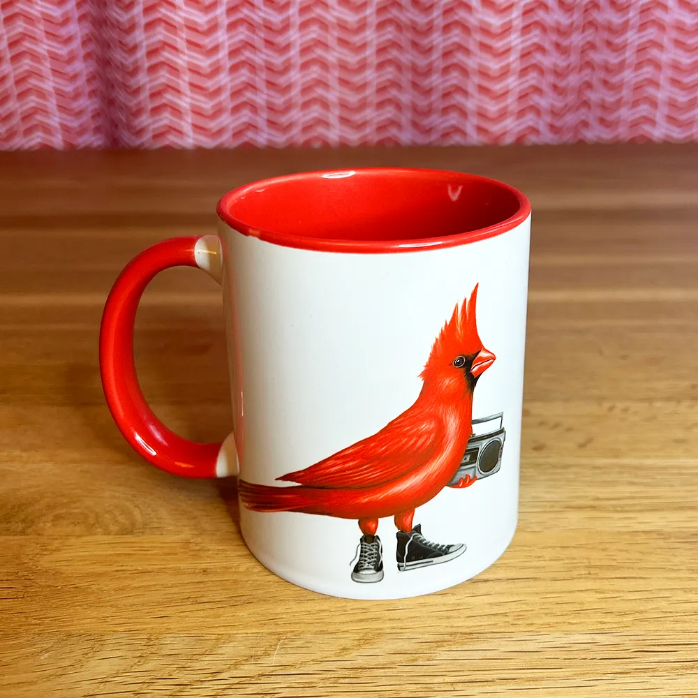 Cardinal wearing Converse Mug