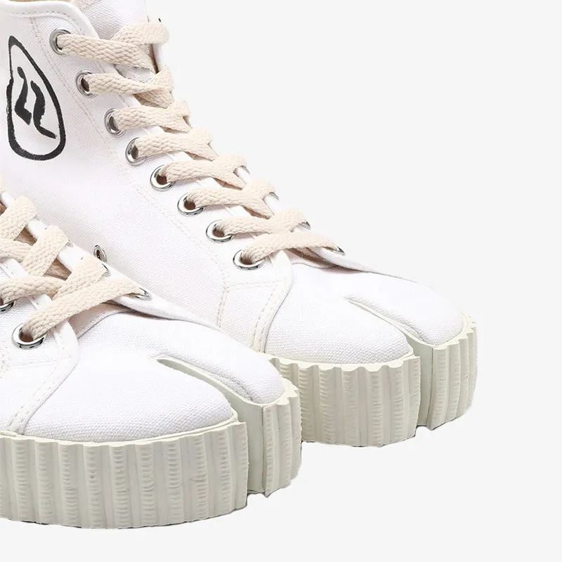 Classic White Cotton Sneakers