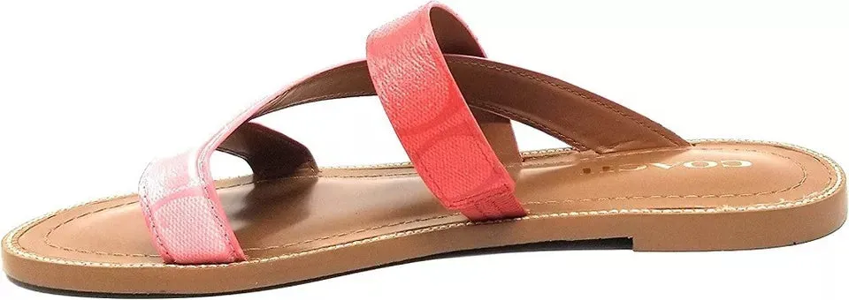 COACH Women's Harlan Signature Sandal Pink Lemonade Multi