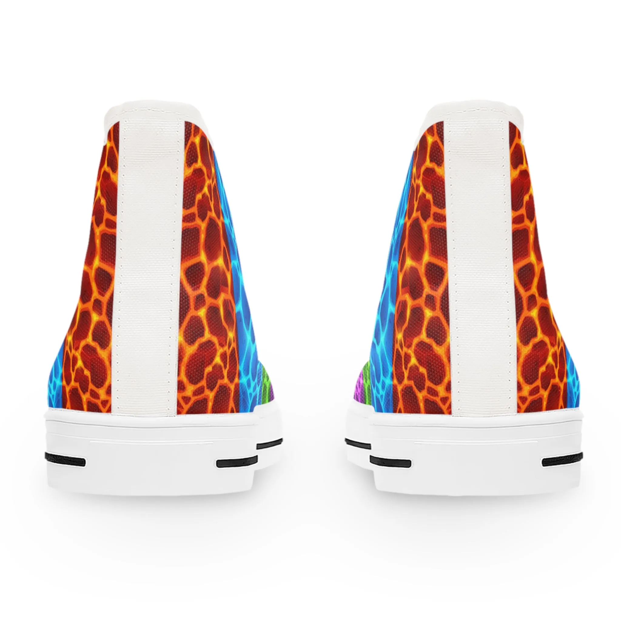 Colorful Lava Fire Women's High Top Sneakers