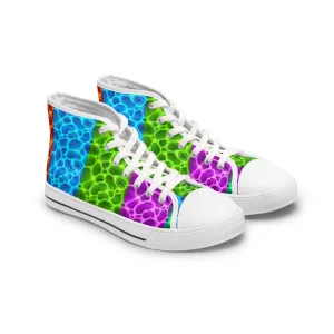 Colorful Lava Fire Women's High Top Sneakers