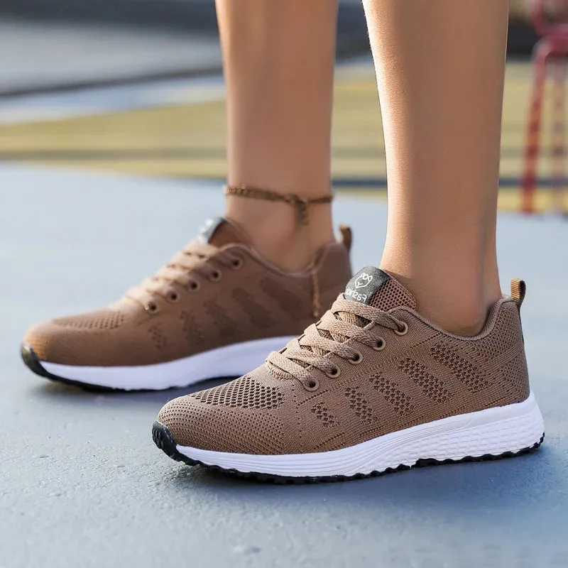 Comfort in Motion: Lightweight Mesh Slip-On Women's Running Shoes