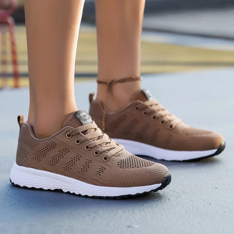 Comfort in Motion: Lightweight Mesh Slip-On Women's Running Shoes