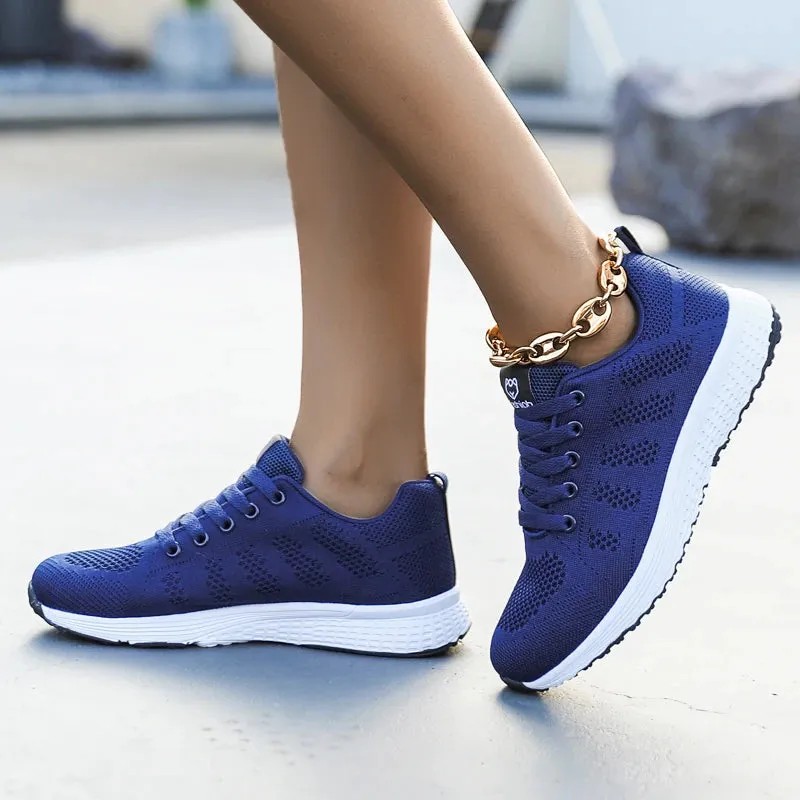 Comfort in Motion: Lightweight Mesh Slip-On Women's Running Shoes