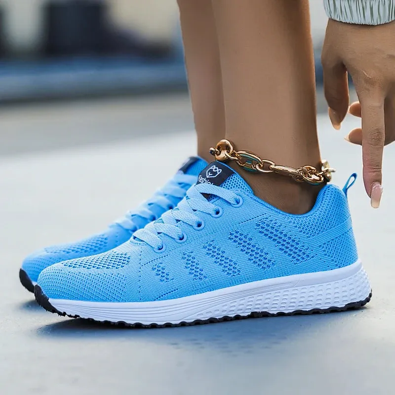 Comfort in Motion: Lightweight Mesh Slip-On Women's Running Shoes