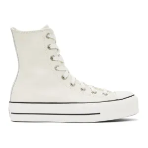 Converse Off-White Leather Chuck Lift High-Top Sneakers