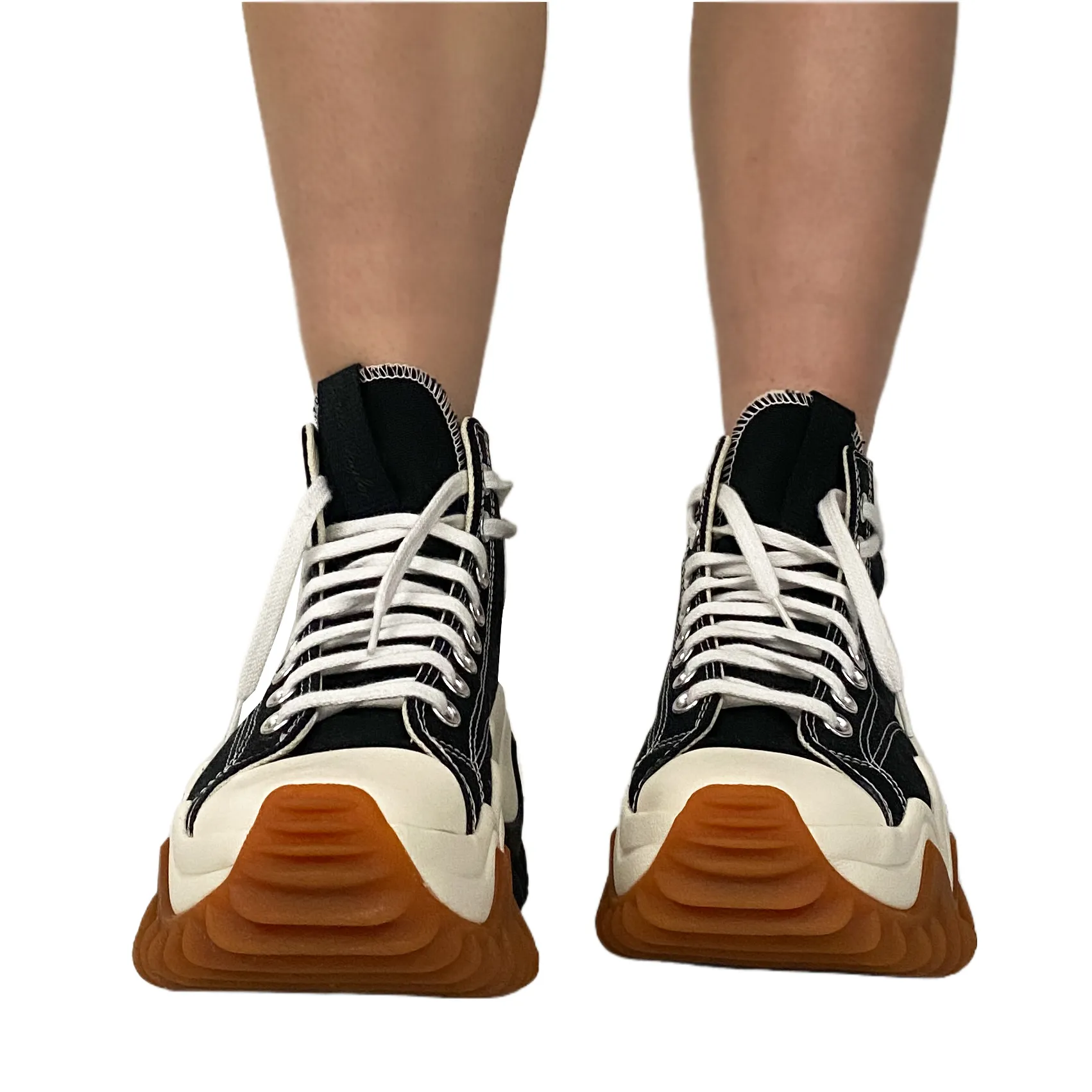 Converse Run Star Black Canvas Platform (8)