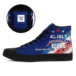 Corporate Gifts,Personalized Independence Day Sneakers, Custom High-Top Shoes, Cool and Fast Gift