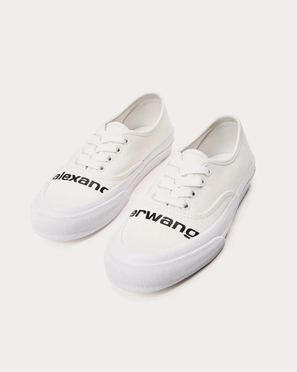 Dropout Canvas Logo White Low Top Sneakers