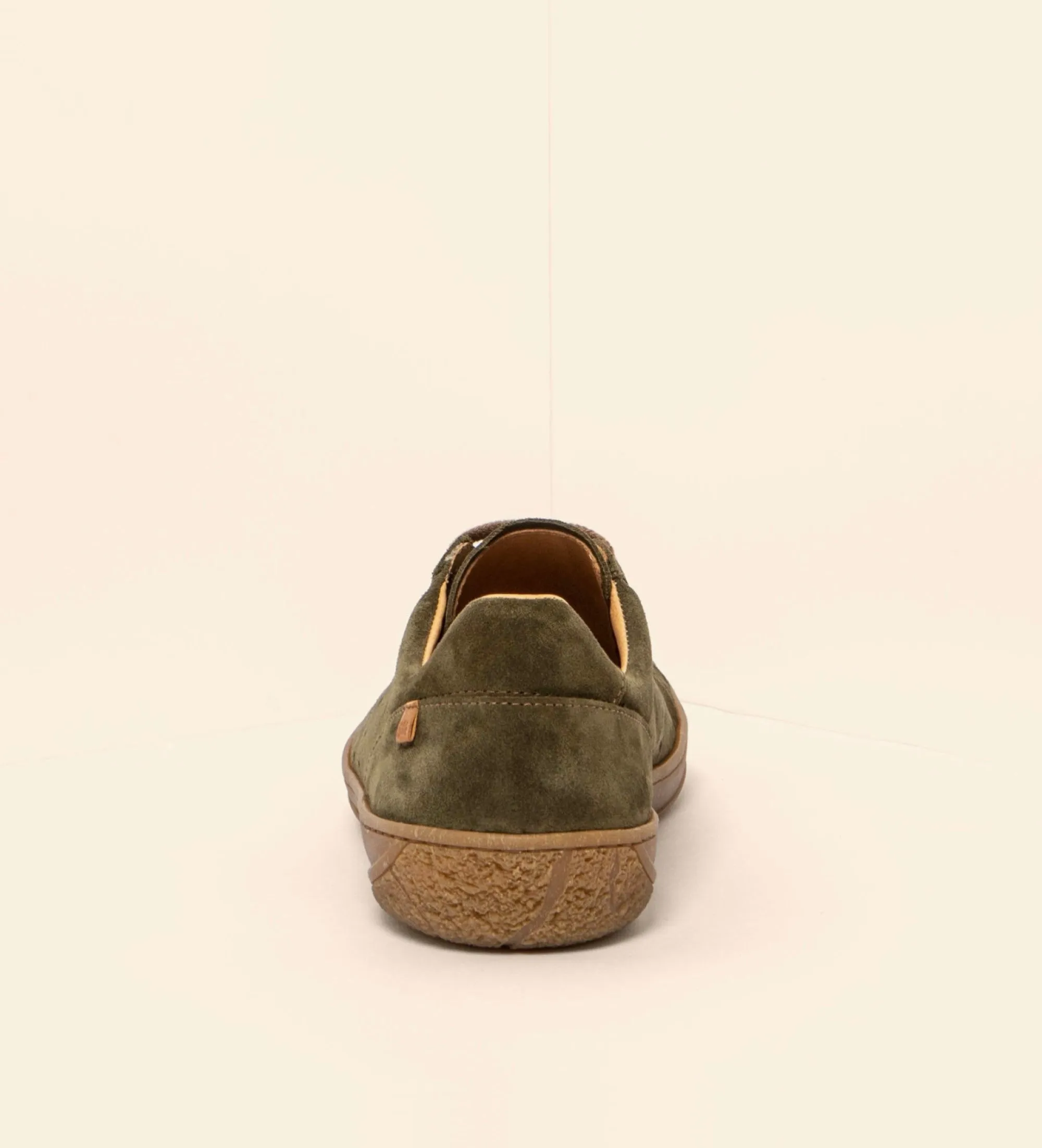 El Naturalista 5395 Amazonas Silk Suede Forest Green 7 Eyelet Shoe Made In Spain