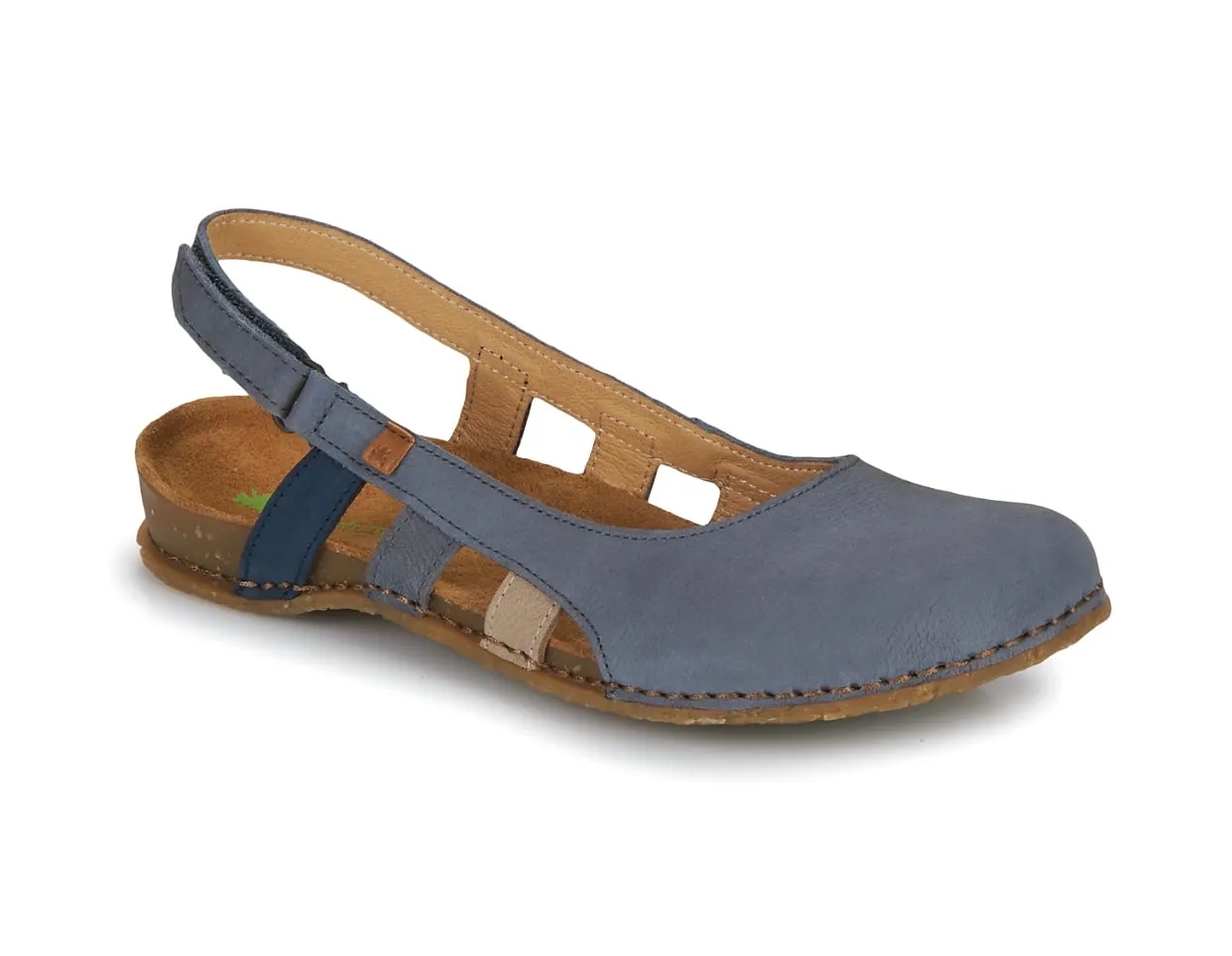 El Naturalista 5817 Panglao Sky Blue Pleasant Multi Vaquero Flats Made In Spain