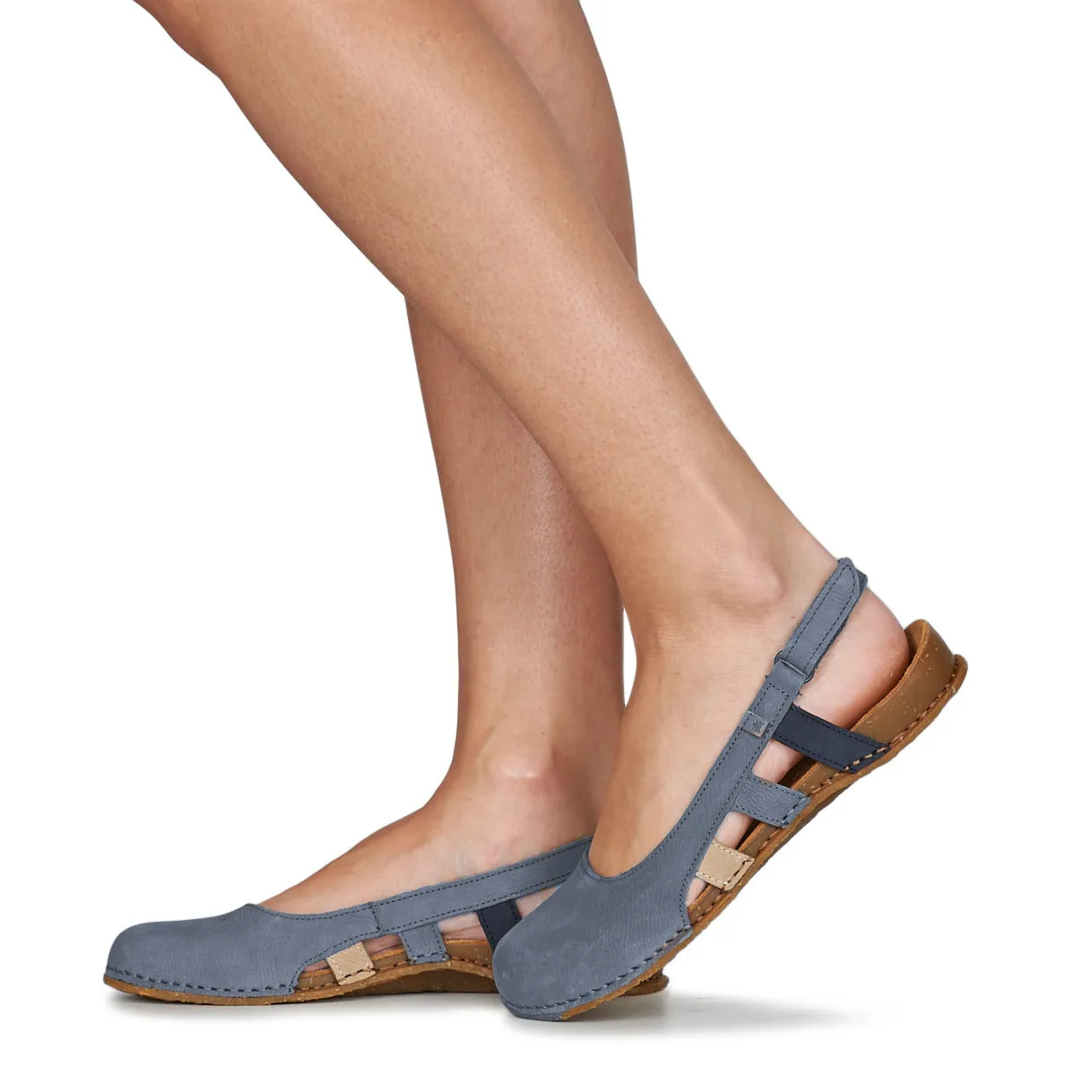 El Naturalista 5817 Panglao Sky Blue Pleasant Multi Vaquero Flats Made In Spain