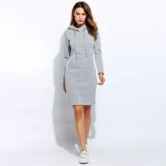 Essence Hoodie Dress with Pocket