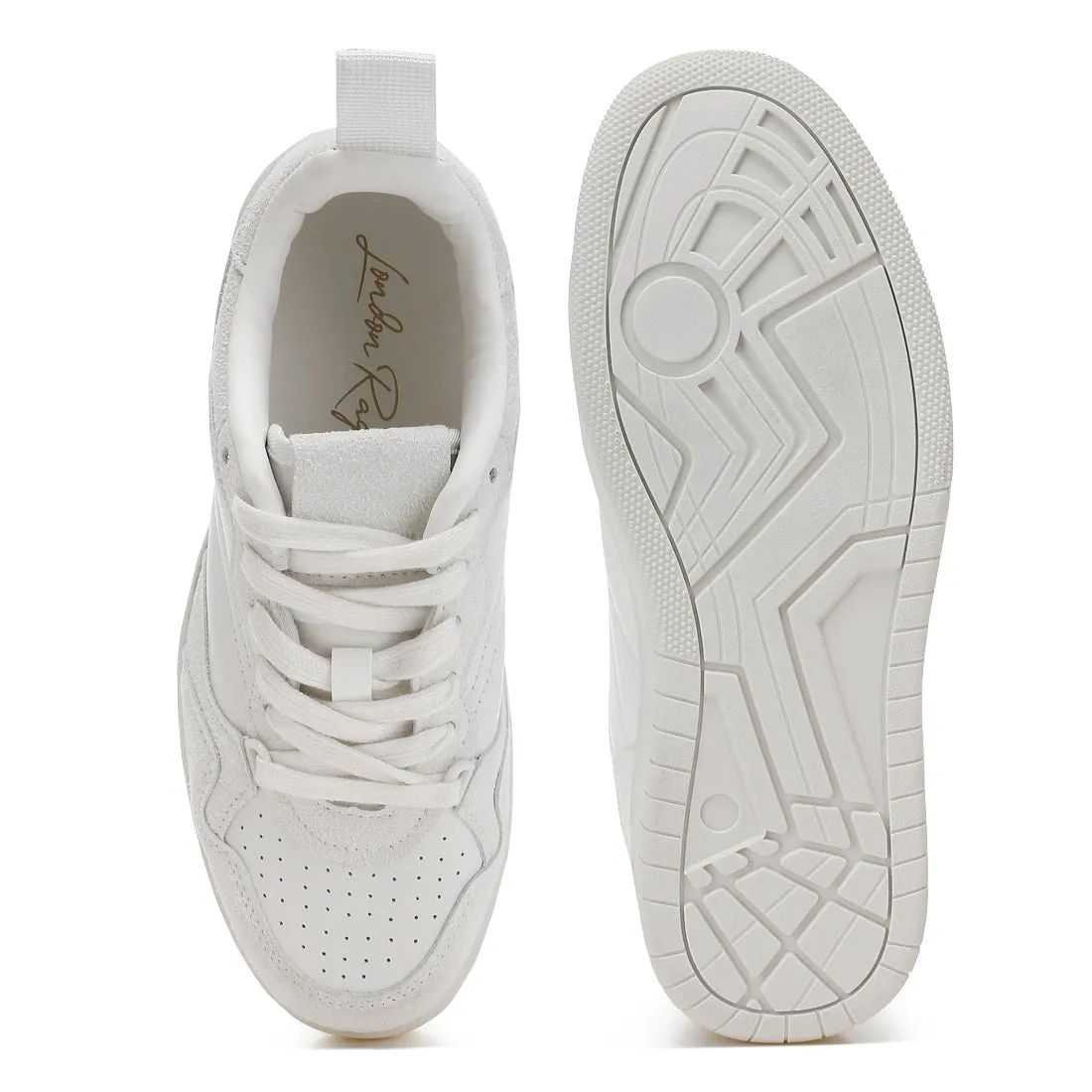 Faux Leather Casual Sneakers
