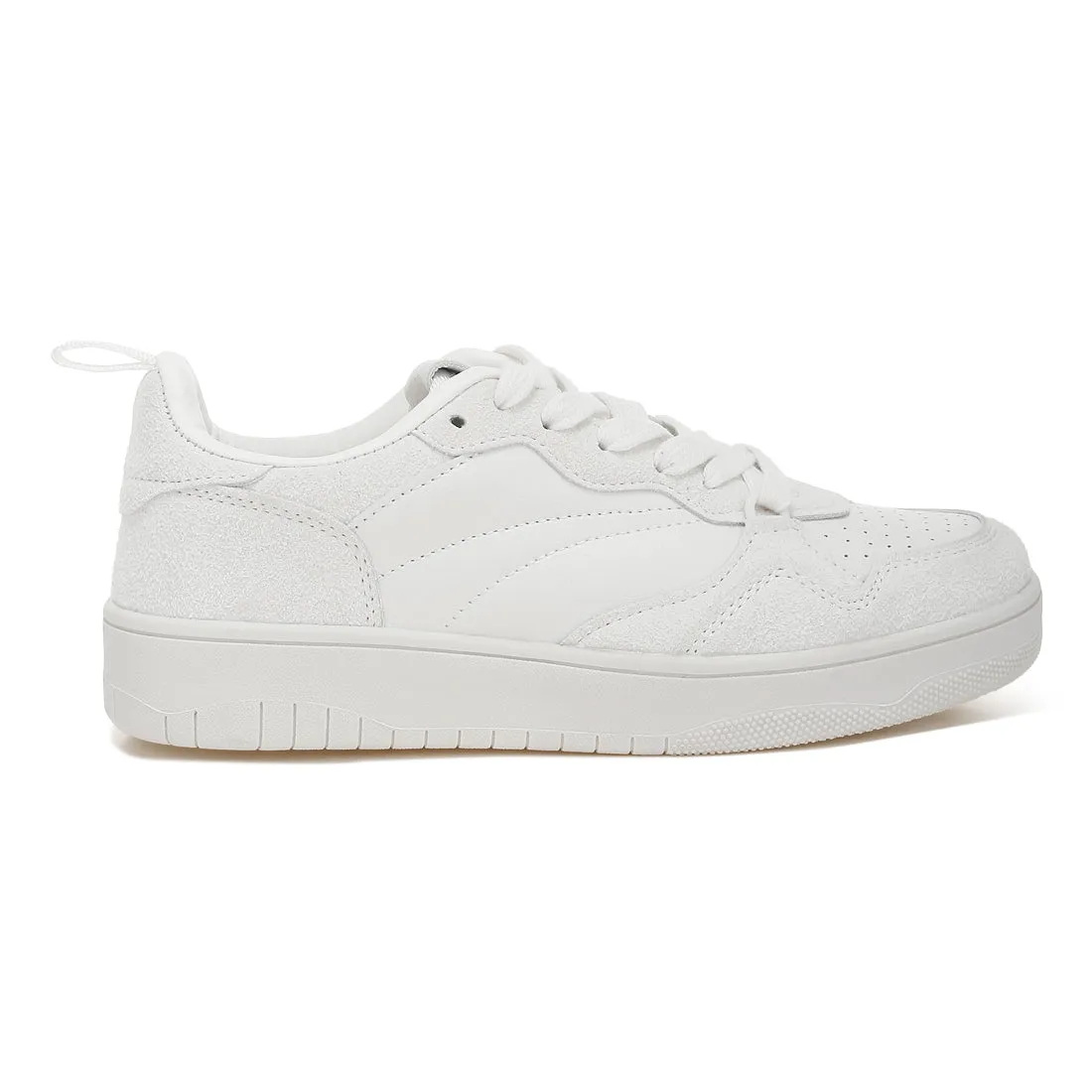 Faux Leather Casual Sneakers